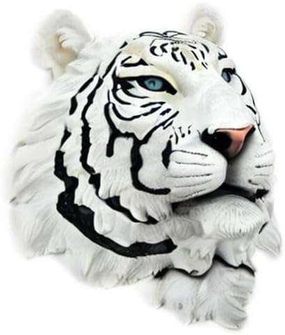 White Tiger Head Mount Wall Statue Bust