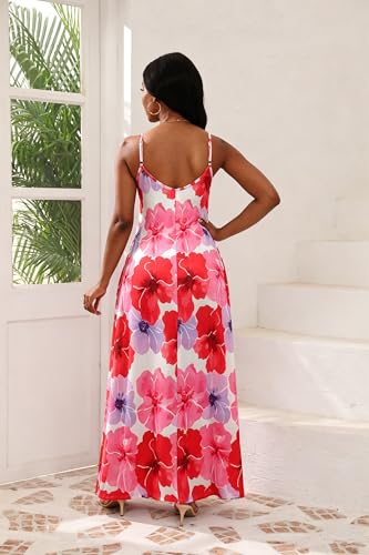 Image of vunahzma Womens Casual Fashion Sleeveless Plus Size Loose Long Sexy Maxi Dress with Pockets