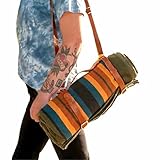 WP West Path Motorcycle/Cowboy Bedroll - Waxed Canvas Blanket with Vegan Leather Strap - Blanket Roll with Waterproof Backing and Carrier (Olive w/Strap)