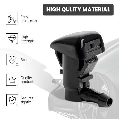 Belleone 2 Front Windshield Washer Nozzle Kit fit for 2007-2011 Ford Edge, 2007-2010 Lincoln MKX Base Sport Premium Sport, Replacement for 7T4Z-17603-A