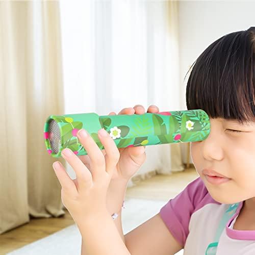 Jognee 6 Pack Retro Kaleidoscope DIY Mini Tin Kaleidoscopes for Kids Classic Games Educational Toys Science Fun Toys Party Gifts Random