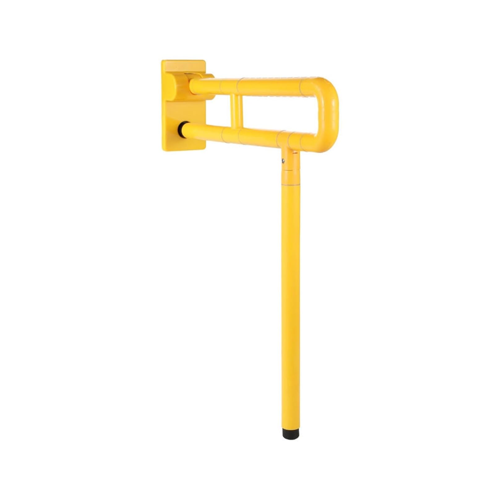Maniglioni di Sicurezza ribaltabili per disabili, corrimano Pieghevoli a Parete per WC, Antiscivolo, salvaspazio per Anziani, disabili, Donne in Gravidanza (Giallo, 70 cm/28 pollic