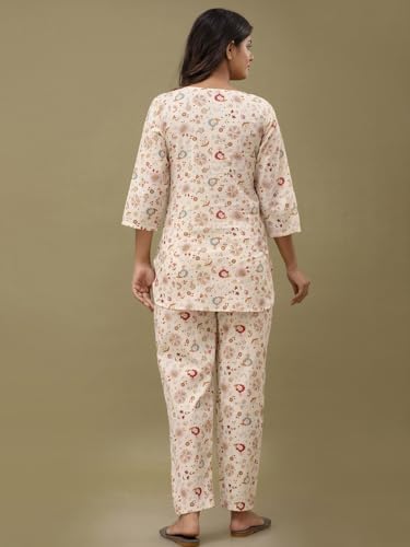 Image of feranoid Women Full Sleeves Cotton Nightsuits