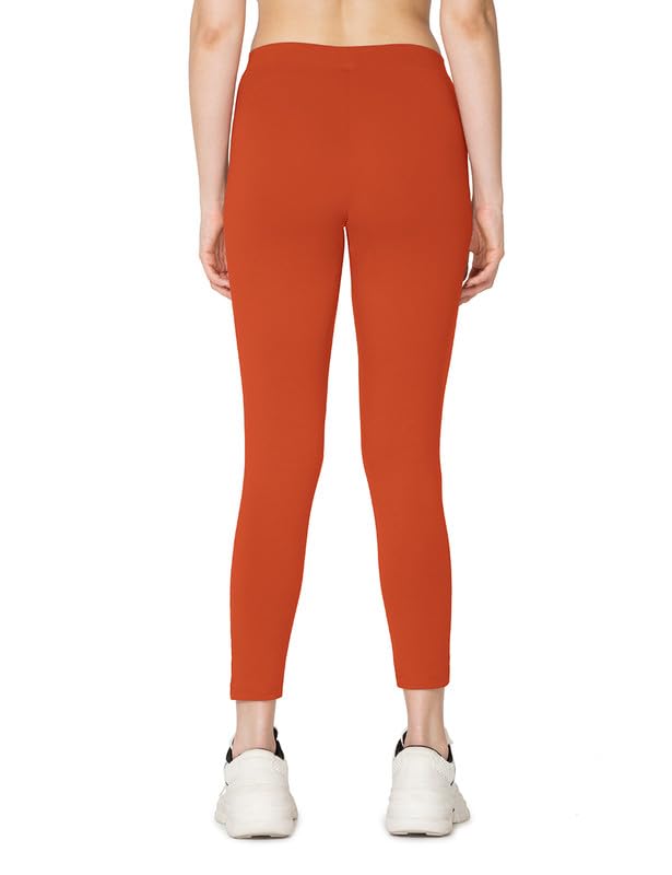 Image of VSTAR PL02 Women Ankle Length Stretchable Slim Fit Leggings with Secured Side Pocket | Moisture-Wicking | Soft Waistband & Cotton-Elastane Fabric