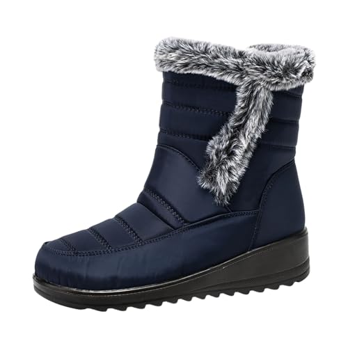 Bottes chaudes femme imperméables et confortables à fermeture éclair