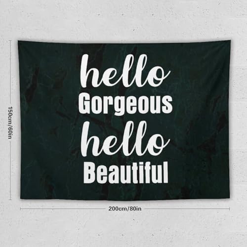 Tapiz de pared Hello Beautiful para dormitorio, arte textil que alegra tu hogar 2