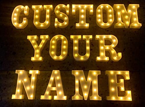 Image of Marquee Alphabet Shaped LED Light Lamp for Decoration Decore Walls Hanging Birthday Party Wedding (Customize Your Name - 6 Letter)