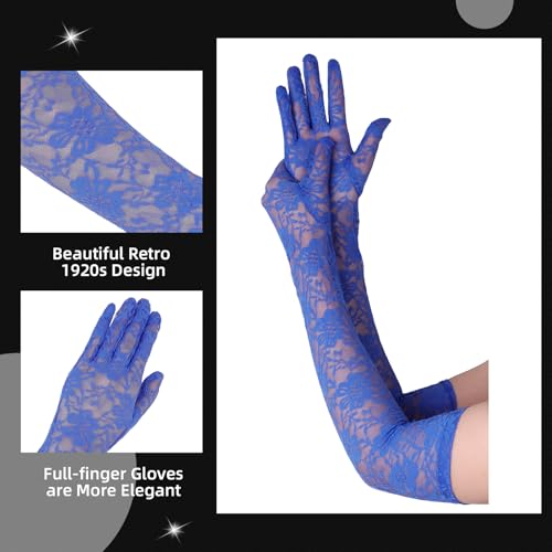 Lace Gloves Women Elbow Length Tea Party Opera Princess Lace Gloves for Women Girls3