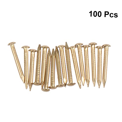 Hemobllo 100pcs Clavos de Latón Cabeza Redonda para Muebles y Cajas Decorativas Pasadores para Bisagras Pequeñas Accesorios DIY de Manualidades miniatura 3