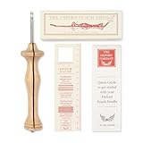 The Oxford Punch Needle #9 (3/8 inch Loop) Fine Point Punch Needle | Patented Design | Ergonomic Natural Wood Handle | Electropolished Steel Tip | Ideal for Rug Hooking