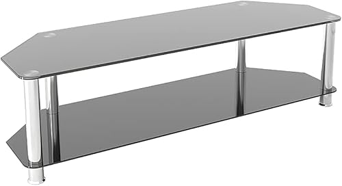 AVF - Soporte de TV y componentes multimedia con organizador de cables, para televisores de hasta 65 pulgadas