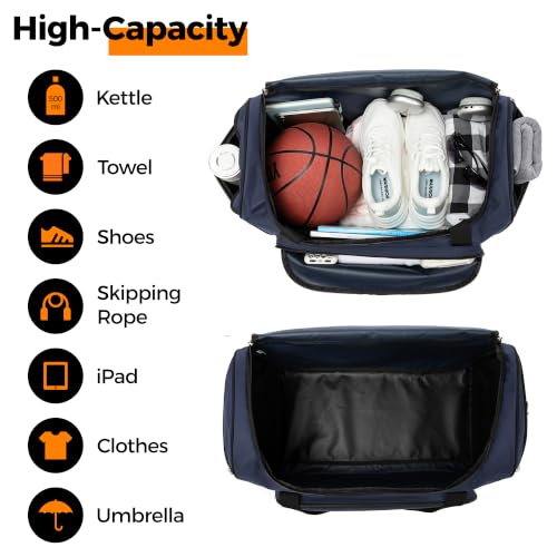 Image of Uarition Gym Bag for Men & Women - 50L Large Travel Duffle Bag, Navy Blue