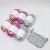 40meter Metallic Tshirt Yarn Polyester Crochet Knitting for Crochet Bag Black Craft Ribbon Roll