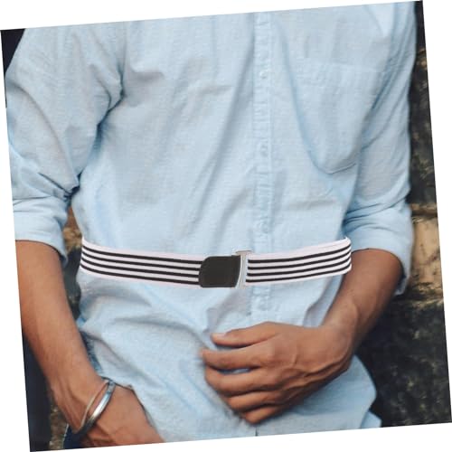 PartyKindom Men Adjustable Shirt Tuck Belt Non- Shirt Holder Neat Look Stripes for Professional Attire and Everyday Wear3