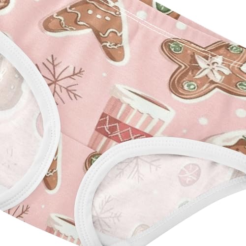 Girls' Cotton Panties Briefs Underwear for Girls Christmas Cookie4