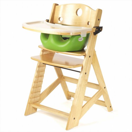 Image of Keekaroo Height Right™ High Chair with Infant Insert & Tray, Natural/Lime, ONE Size (0051403KR-0002)