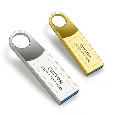 CarryBright Bulk Custom Waterproof USB Flash Drives, Thumb Drive with Customizable Gift Box, Personalized Logo Text for Corporate Events, Trade Shows, Business, Wedding Gifts(4G,100PCS)