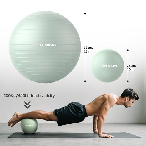 FITMIND Yoga Ball set-65cm&25cm(Green) by FITMIND - Used condition - Image 6