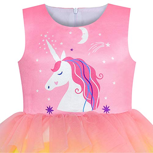 Vestido Unicornio Arcoíris para Niñas Talla 5 miniatura 3