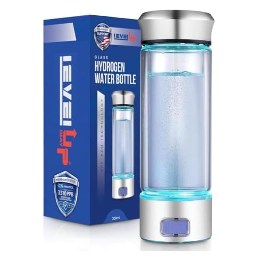 LevelUpWay - Glass Hydrogen Generator Water Bottle SPE PEM Technology Water Ionizer