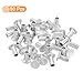 uxcell 50Pcs Semi Tubular Rivets, 4mm x 8mm Aluminum Round Flat Head Semi-Tubular Rivet Metal Stud Rivet for Industry Household Repairing Fastening, Silver