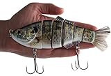 8' Spring Shad Multi Jointed Swimbait Bass Fishing Bait Hard Lure Slow Fast Sinking Life Like Big...