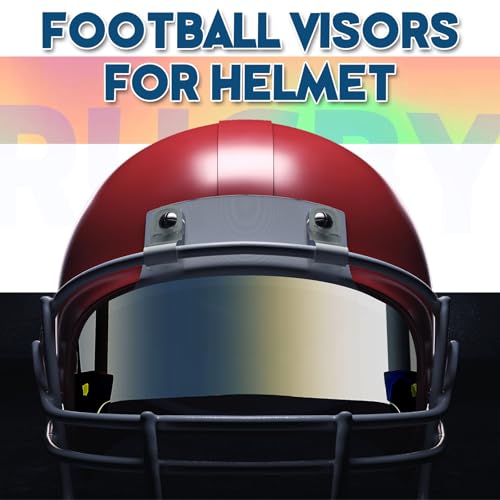 Image of Xuhal 2 Pcs Football Visor for Youth Adult Football Helmet Visor Lacrosse Helmet Eye Shield Eye Protection for Sport(Silver and Red)