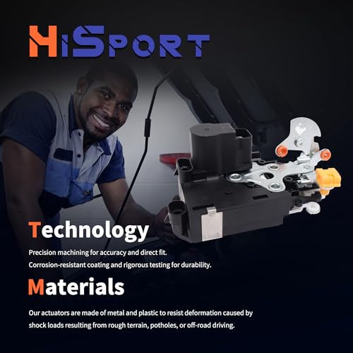 Image of HiSport Front Right Door Lock Actuator 931-319 15110644 | Compatible with Cadillac Chevy GMC Escalade EXT Avalanche Silverado Suburban Sierra 1500 2500 3500 2000-2006