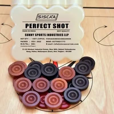 SISCAA Carrom Coin Carrom Board Accessory Approved & Used in National Tournament Held by Carrom Coin Federation of India (Perfect Shot)-image-14