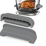 ComfyHarbor Lot de 2 housses de poignée en silicone résistant à la chaleur, pour friteuse CrispiCrispi Pro en verre 2,5 l pour conteneurs Cleancrisp de 4 l et 6 l Gris