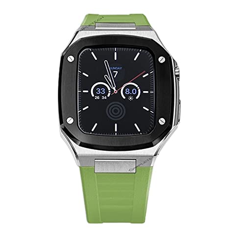 Boîtier Apple Watch acier inoxydable lunette métal 45 mm