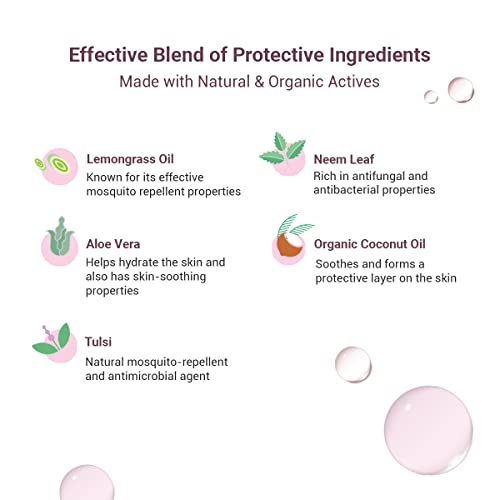 Image of BabyChakra Mosquito Repellent Spray for Babies & Kids Up To 8 Hours Protection, 100% Natural Ingredients Dermatologically Tested, Protects from Dengue Malaria Chikungunya 100 ml (Pack of 2)