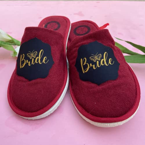 Image of BRIDE Home Slippers For Women And Props For Wedding Shoot & Gifting