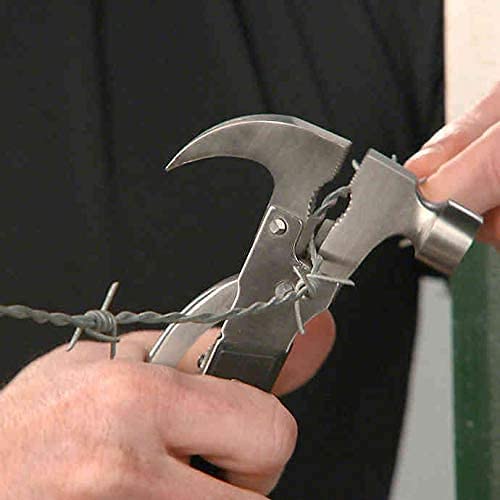 Bell And Howell Tactool Mutitool Camping Tool And Outdoor Survival Gear Multifunctional Pocket Mini Tools With 18-In-1 Stainless Steel Claw Hammer Knife Saw Plier Screwdrivers As Seen On Tv Black 6”5 #TOP2