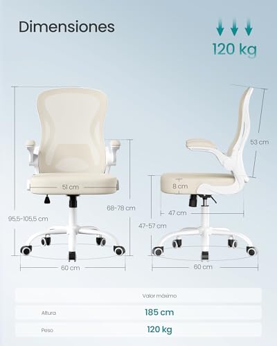 Opiniones de Silla Escritorio Blanca los mejores 10. 18 Imagen adicional