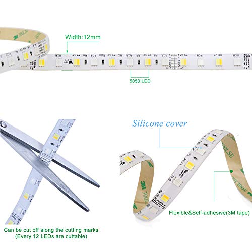 Tira LED RGBCCT Flexible 5 metros 360 LEDs IP65 miniatura 4