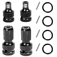 4 x Schlagschrauber Bit Adapter, 1/2 auf 1/4 Zoll Bit Adapter, Elektroschrauber-Adapter Schlagschrauber Adapter, Bithalter Schlagschrauber für Schlagratschenschlüssel