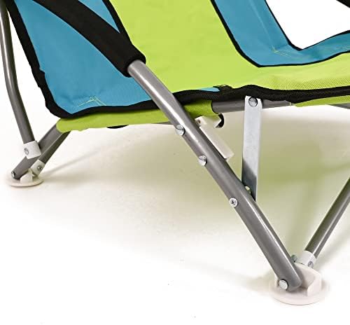 Nalu Folding Low Camping Chair Lightweight Foldable Portable Garden Beach Seat - Green