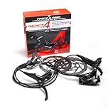 Clarks Cycle Systems React-4 Piston Front & Rear Hydraulic Disc Brake Set, Black, 203/180mm
