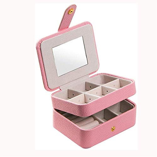 Caja de Almacenamiento, Caja de Almacenamiento de Joyas, Caja de joyería de Viaje, Caja de Almacenamiento de Joyas Doble, Caja de Almacenamiento pequeña con