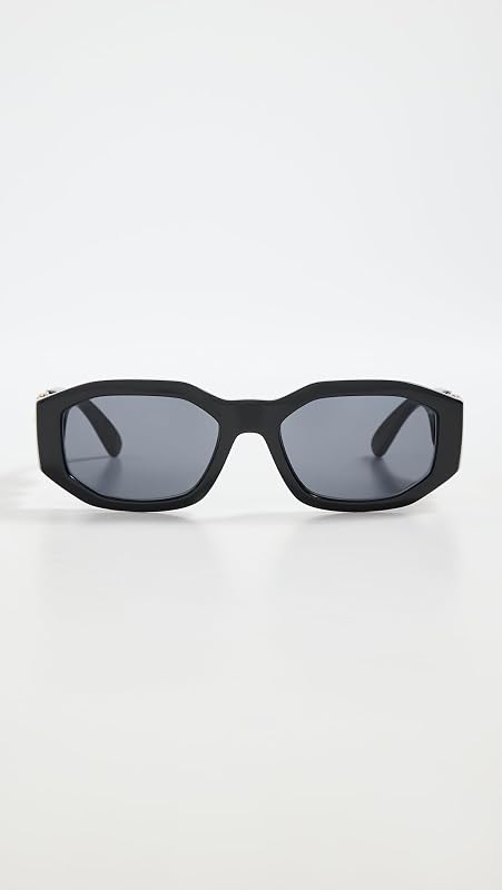Versace VE 4361 GB1/87 Black Plastic Geometric Sunglasses Grey Lens image 2