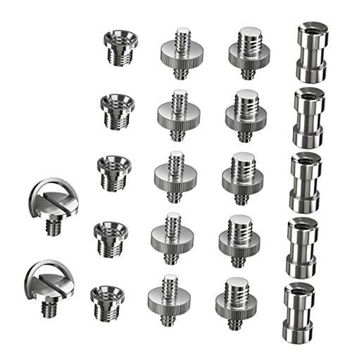 TINEASUR 22piezas Adaptador De Tornillo para Trípode Montaje Rápido y Versátil para Cámara Compatible Monopiés y Accesorios De Fotografía