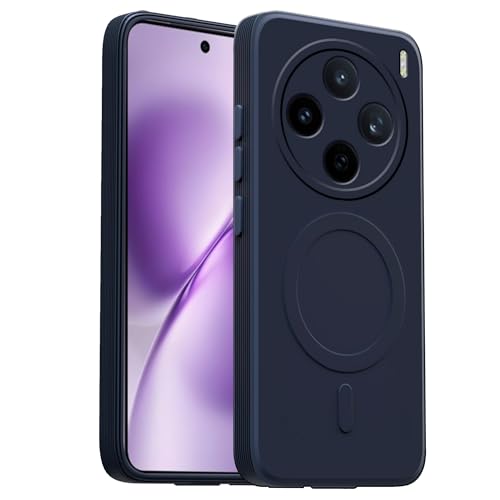 Image of amazon basics Back Cover for Vivo X200T 5G Soft Matte Silicone Mag-Safe Design (Mag-Safe Not Support) Camera Protection | Slim Fit Bumper Cover (Blue)