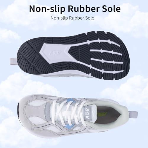 Image of Womens Wide Toe Box Walking Shoes with Arch Support Plantar Fasciitis Tennis Sneakers Orthotic Shoes for Pain Relief