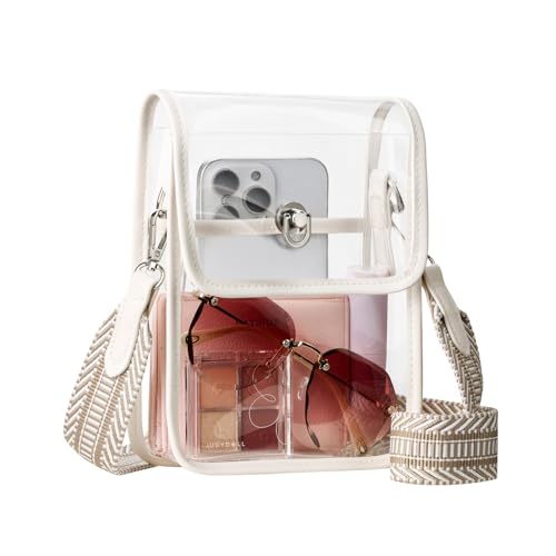 Clear Purse Bag for Women Stadium Approved, Clear Crossbody Bag for Concerts Sports Events Festivals