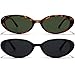 GFUIARA Oval Sunglasses for Women Men Fashion Small 90s Style Sun Glasses UV400