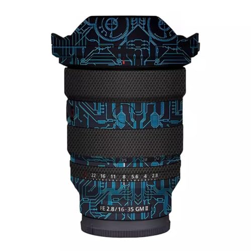 Film protection vinyle Sony FE 16-35mm F2.8 GM II circuit bleu
