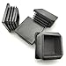 CaSuTong 4 Pack 1 1/2 Inch Square Black Plastic Plug,Tubing End Cap,Glide Insert Furniture Finishing Plug for Square Metal Tube