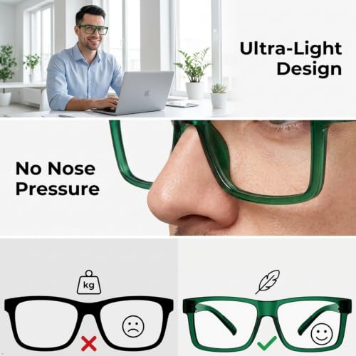 Image of Eyekepper Reading Glasses 3.50, Readers for Men, 6 Pack Oversized Square