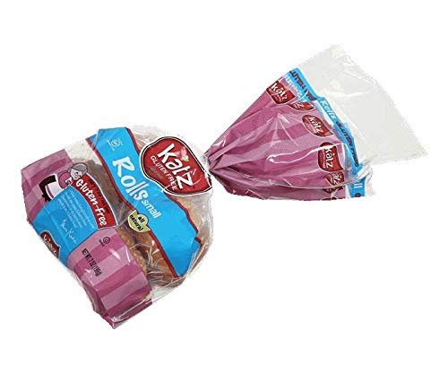 Katz Gluten Free Sesame Dinner Rolls | Dairy, Nut and Gluten Free | Kosher (1 Pack of 4 Rolls, 7 Ounce)